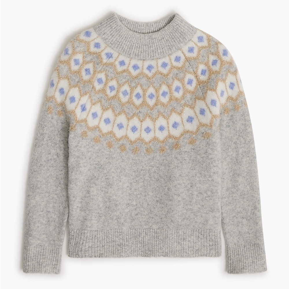 Crewcuts Gray and Blue Patterned Sweater